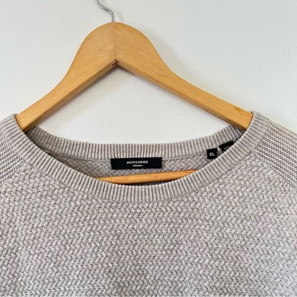 Jack & Jones Cream Crewneck Sweater - Picture 10 of 11